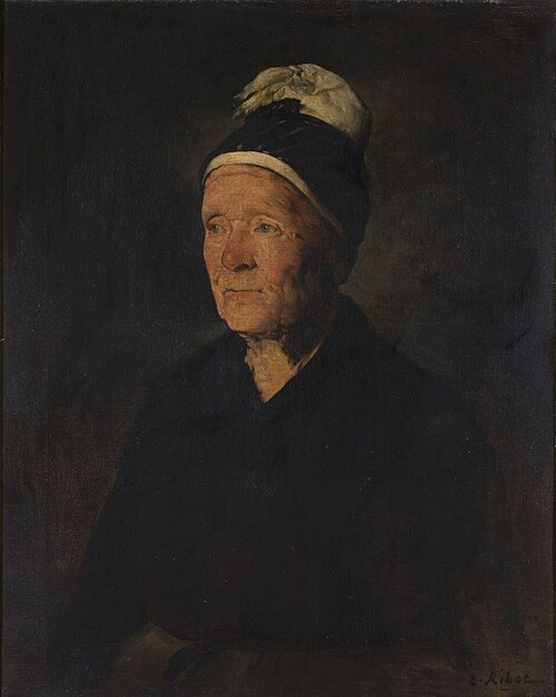 Portrait de vieille femme, 1878, Augustin Théodule Ribot