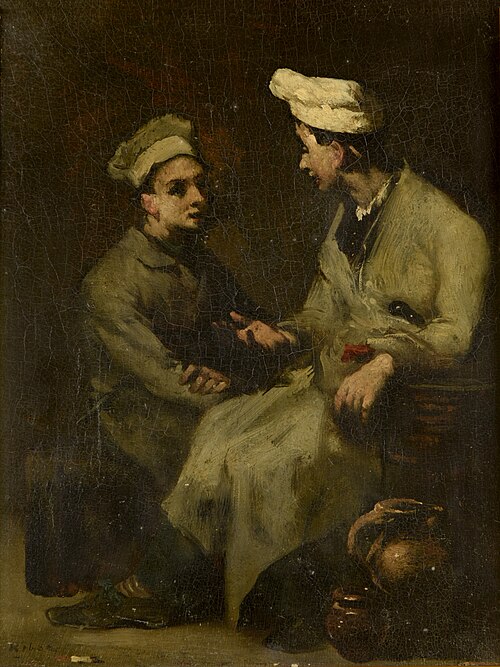 Scène de cuisine, 1850, Augustin Théodule Ribot