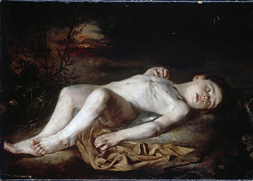 Jeune garçon nu, 1860, Augustin Théodule Ribot