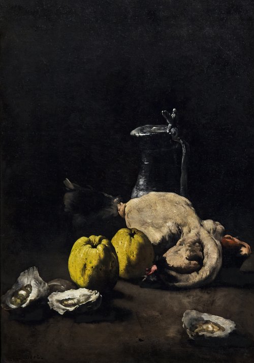 Nature morte à la volaille plumée, , Augustin Théodule Ribot