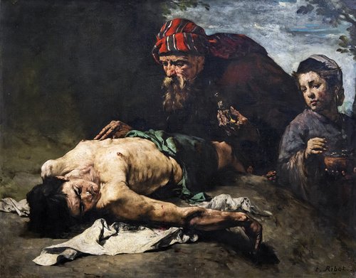 Le Bon Samaritain, 1850, Augustin Théodule Ribot