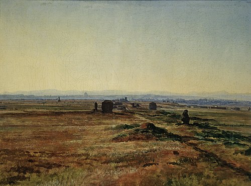 La Via Appia au soleil couchant, 1845, Alexandre Ivanov