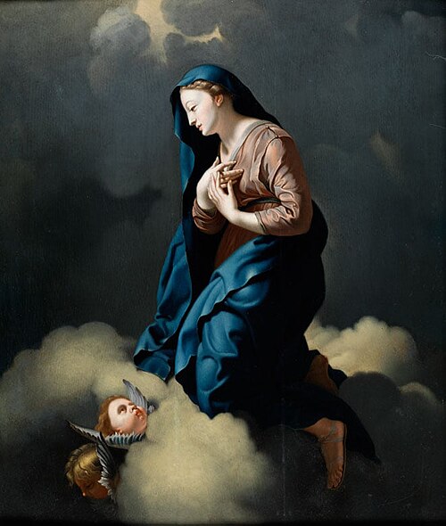 The Virgin in the clouds with cherubs, , Pieter van der Werff