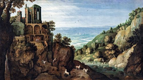 Vue de la Sibylle de Tivoli, 1550, Marten Ryckaert