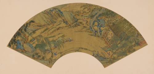仇英兰亭图扇页, , Qiu Ying