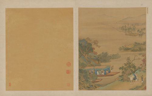 仇英人物故事册·浔阳琵琶, , Qiu Ying