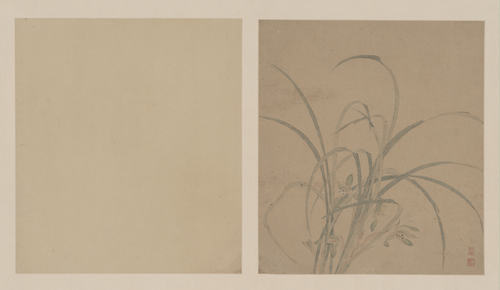 仇英画兰图页, , Qiu Ying