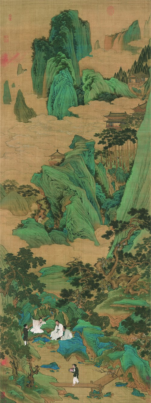 明仇英桃源仙境图轴, , Qiu Ying