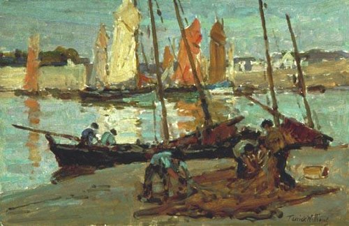 Boats and Fishermen, Concarneau, , Terrick Williams