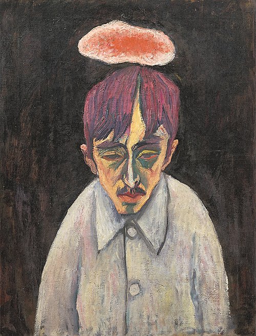 雲のある自画像, 1900, Tetsugorō Yorozu