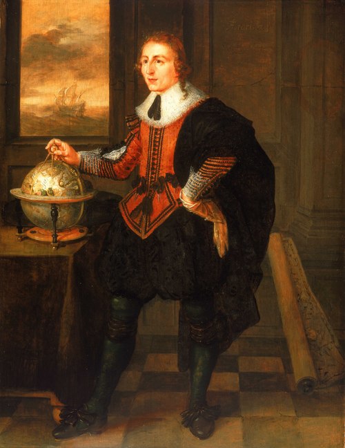 A Navigator with Globe and Dividers, 1624, Hendrik van der Borcht the elder