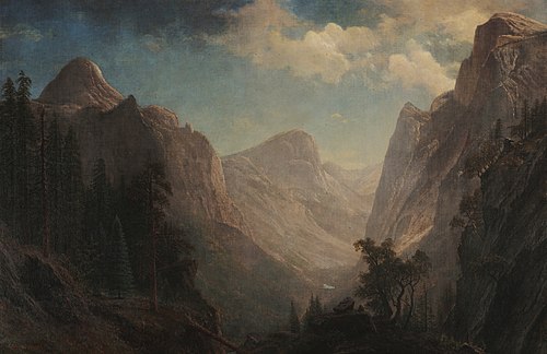 View in the Yosemite Valley, 1850, Albert Bierstadt