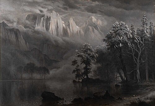 Moonlight in Yosemite, , Albert Bierstadt