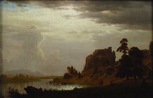 On the Sweetwater near the Devil's Gate, 1860, Albert Bierstadt
