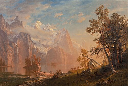 Western Landscape, Mount Whitney, 1869, Albert Bierstadt