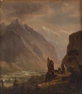 Valley of Meringen, Switzerland, 1858, Albert Bierstadt