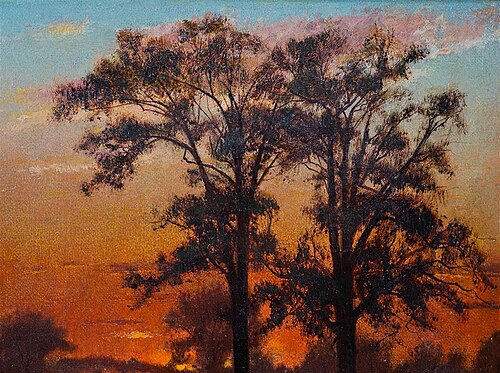 Sunset Study, , Albert Bierstadt