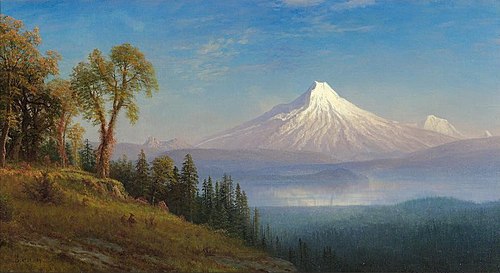 Mount St. Helens, Columbia River, Oregon, 1889, Albert Bierstadt