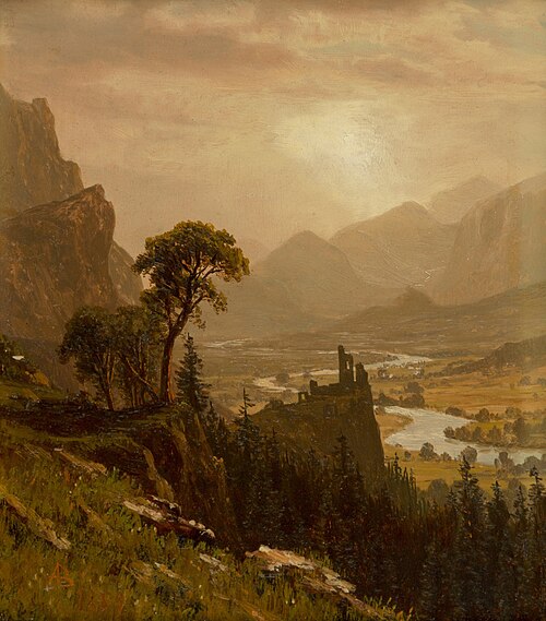 Sunset on the Mountain, 1859, Albert Bierstadt
