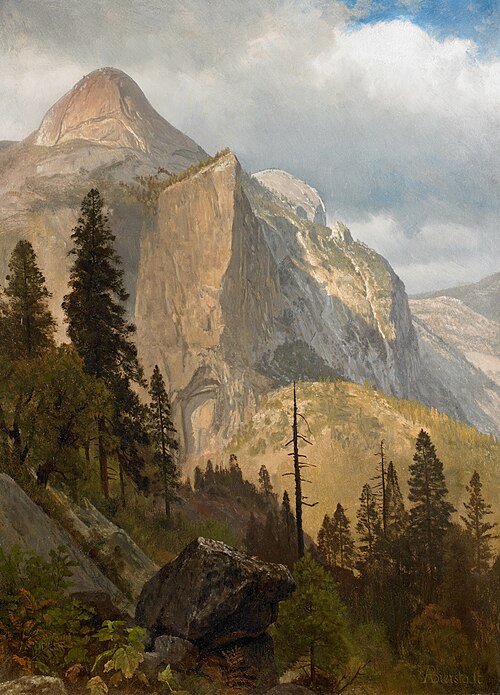 North Dome, Yosemite Valley, 1889, Albert Bierstadt