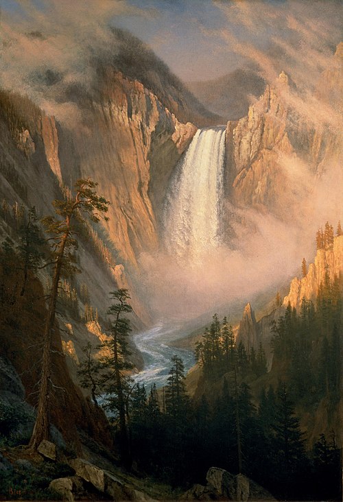 Yellowstone Falls, 1881, Albert Bierstadt