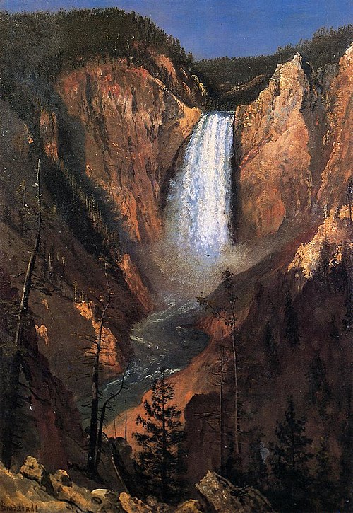 Yellowstone Falls, 1881, Albert Bierstadt