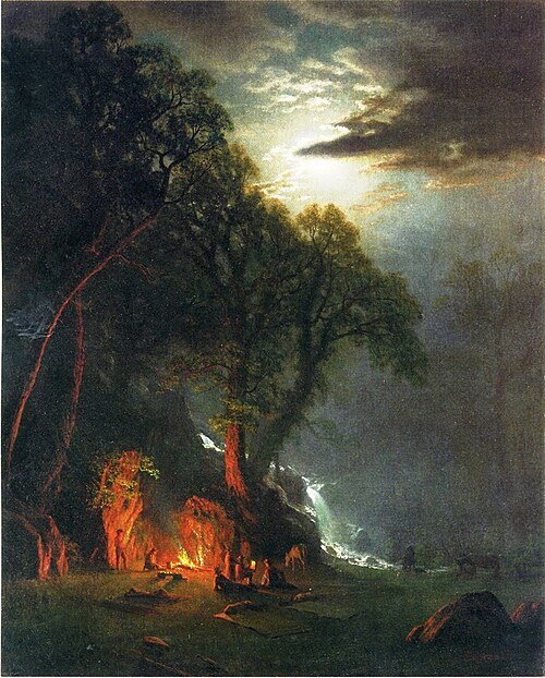 Campfire Site, Yosemite, 1873, Albert Bierstadt