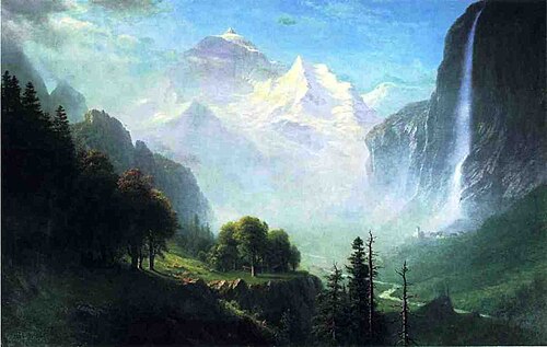 Staubbach Falls, Near Lauterbrunnen, Switzerland, 1865, Albert Bierstadt