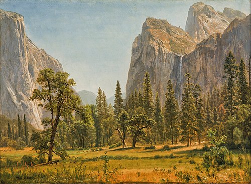 Chute du Voile de la Mariée dans la vallée de Yosemite, 1871, Albert Bierstadt