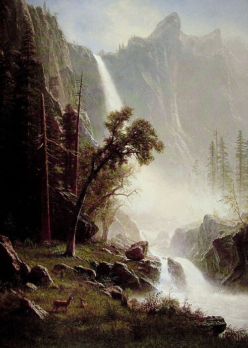 Bridal Veil Falls, Yosemite, 1871, Albert Bierstadt