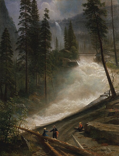 Nevada Falls, Yosemite, 1850, Albert Bierstadt