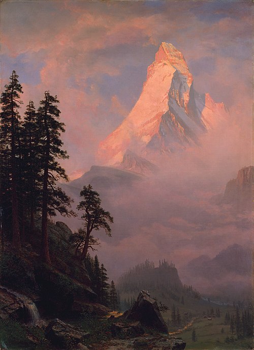 Sunrise on the Matterhorn, 1850, Albert Bierstadt