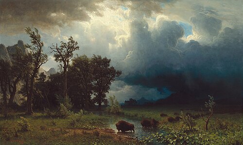 Buffalo Trail: The Impending Storm, 1869, Albert Bierstadt