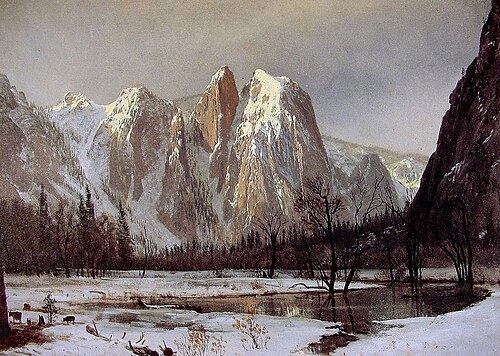 Cathedral Rock, Yosemite Valley, California, 1872, Albert Bierstadt