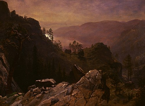 Dawn at Donner Lake, 1871, Albert Bierstadt