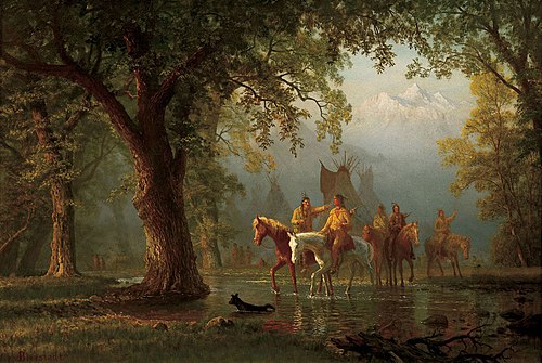 Departure of an Indian War Party, 1865, Albert Bierstadt