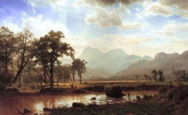 Haying, Conway Meadows, 1864, Albert Bierstadt