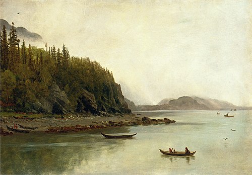 Indians Fishing, 1850, Albert Bierstadt