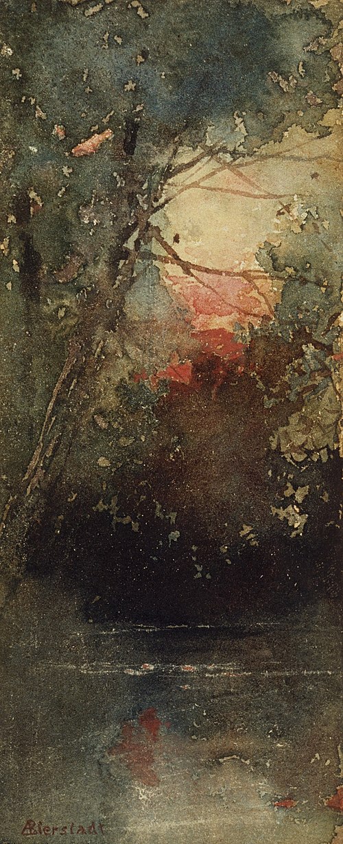 Woodland Sunset, 1850, Albert Bierstadt