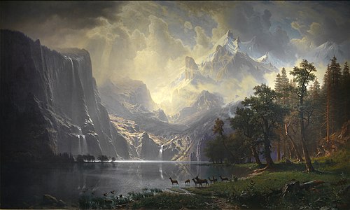 Dans la Sierra Nevada, en Californie, 1868, Albert Bierstadt