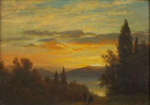 On the Hudson River near Irvington, 1866, Albert Bierstadt