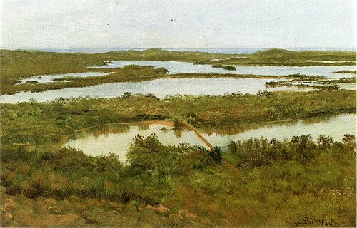 A River Estuary, 1850, Albert Bierstadt