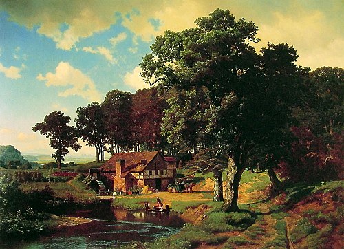A Rustic Mill, 1855, Albert Bierstadt