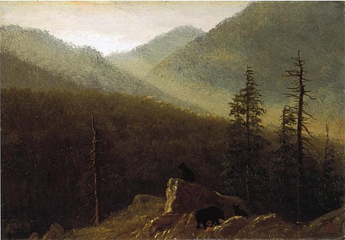 Bears in the Wilderness, 1870, Albert Bierstadt