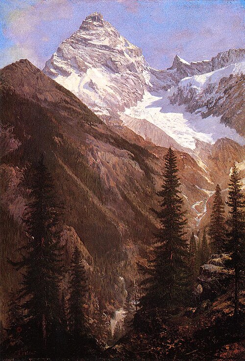 Canadian Rockies, Asulkan Glacier, 1850, Albert Bierstadt