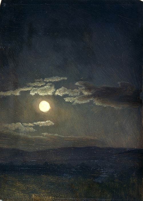 Cloud Study, Moonlight, 1860, Albert Bierstadt