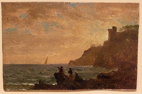 Figures along the Coast of Italy, 1859, Albert Bierstadt
