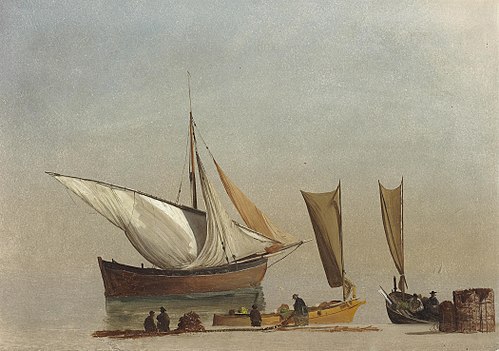 Fishing Boats, 1850, Albert Bierstadt