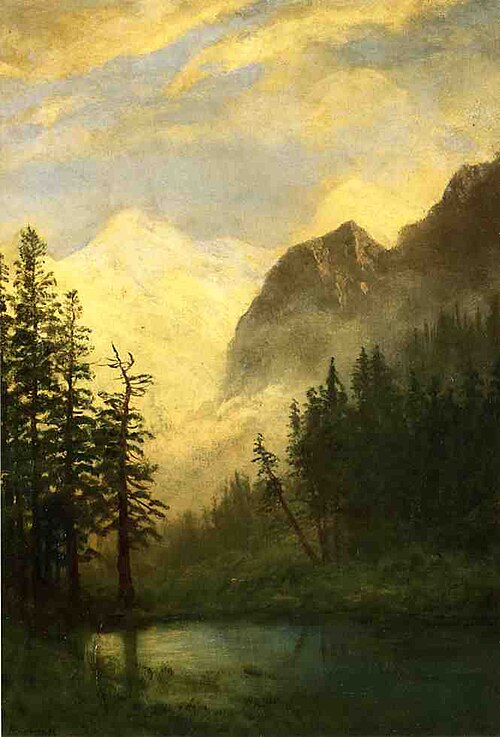 Moonlit Landscape, 1850, Albert Bierstadt