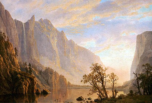 Mountain and River Scene, 1864, Albert Bierstadt